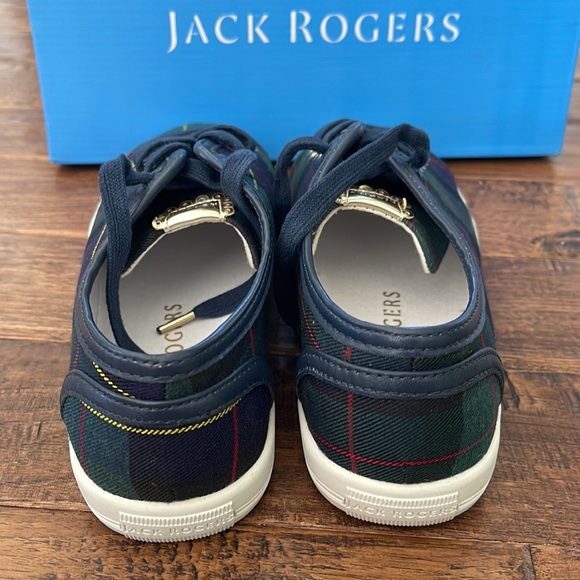 Jack Rogers Lia Sneaker in Midnight navy Plaid size 7 - Picture 7 of 7